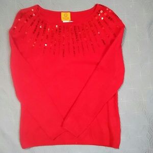 Jazzy Ruby Road sequined top